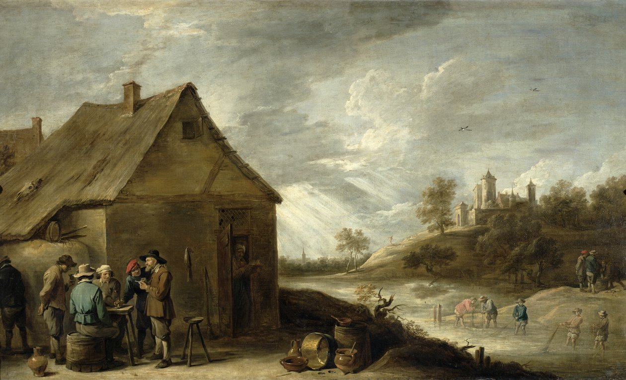 Inn por um rio de David Teniers the Younger