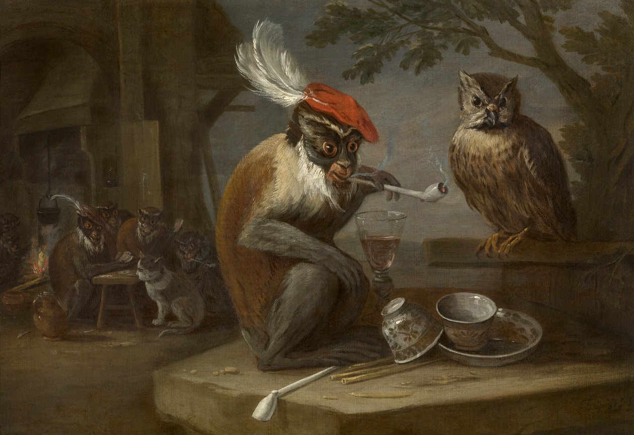 Truque de Macaco de David Teniers the Younger