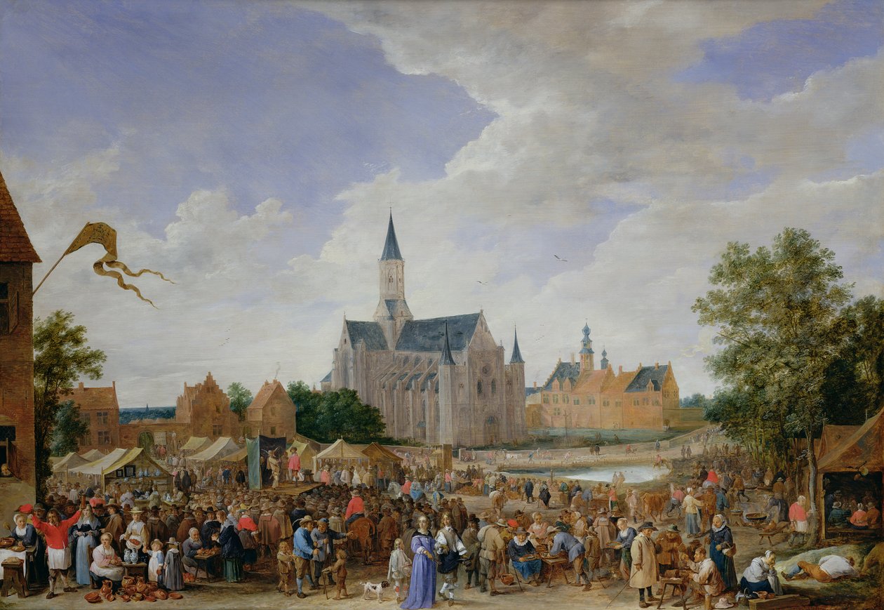 A feira dos oleiros em Gante de David Teniers the Younger