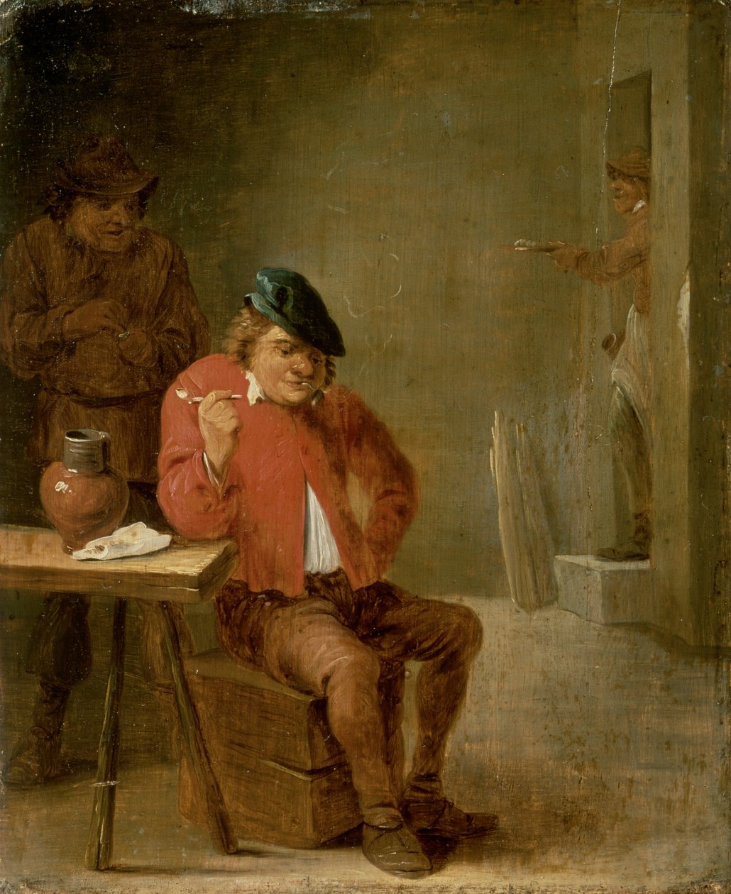 O fumante de David Teniers the Younger
