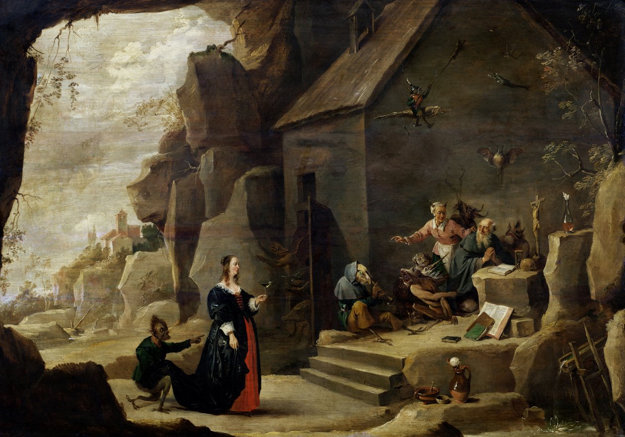 A tentação de Santo Antônio de David Teniers the Younger