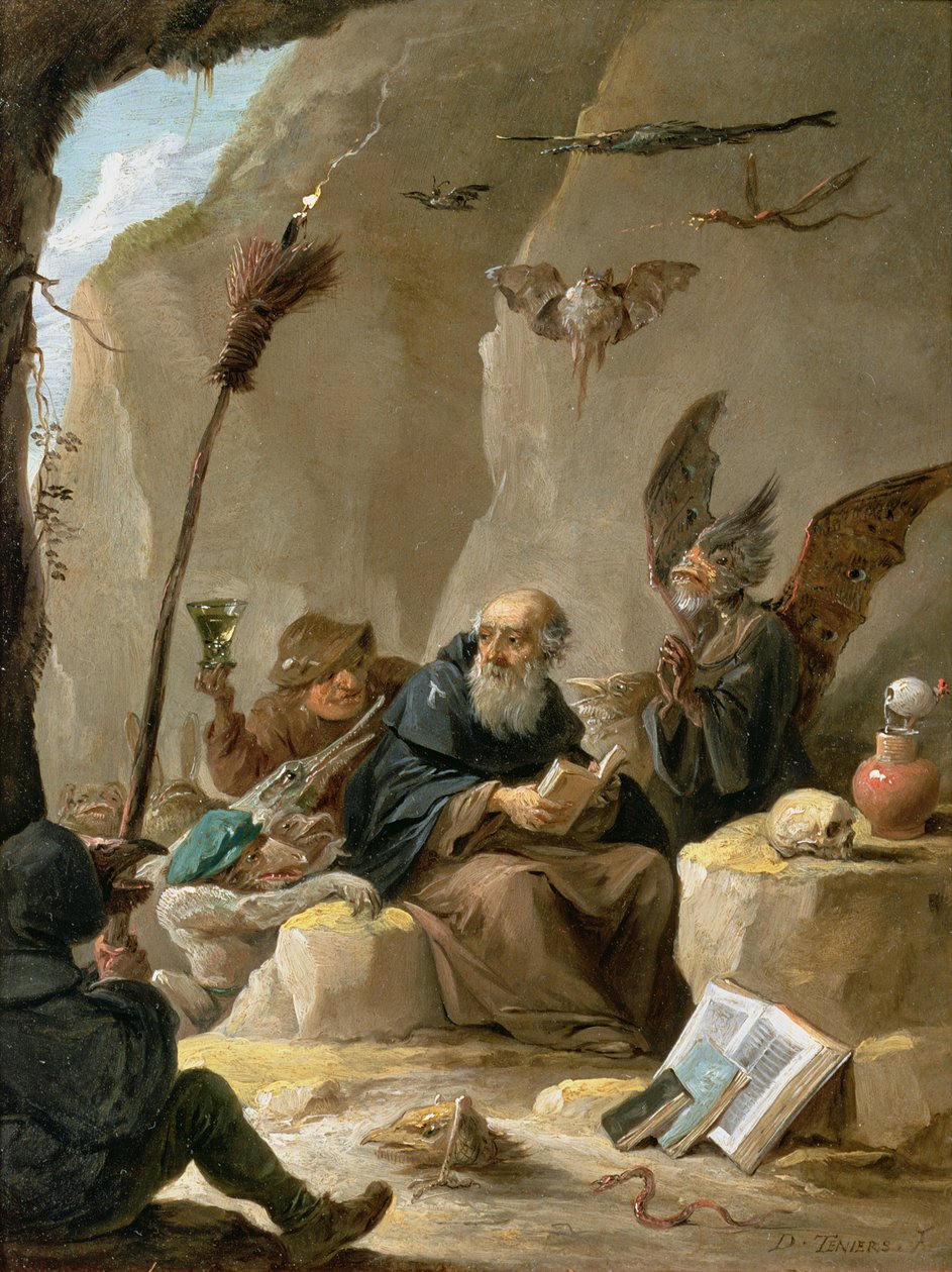 A tentação de Santo Antônio de David Teniers the Younger