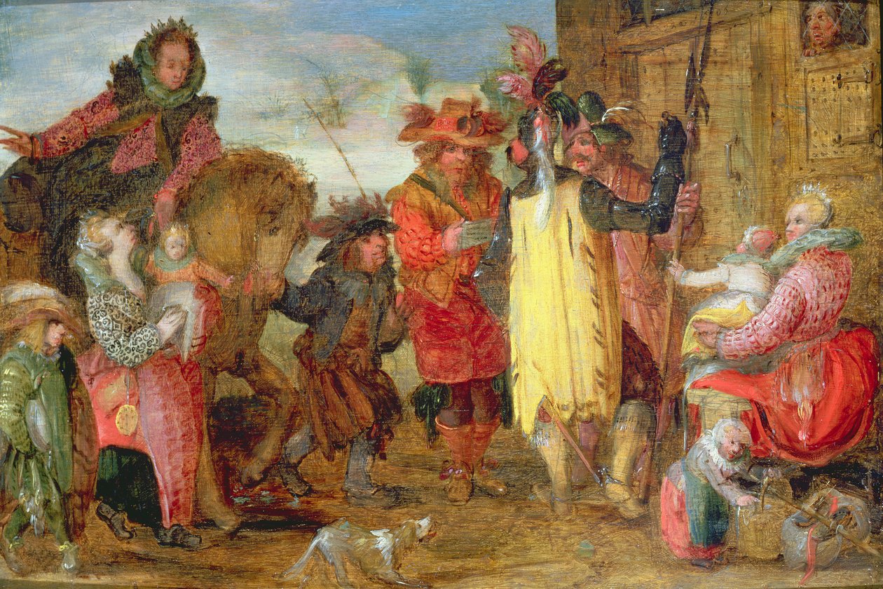 Jeanne de Flandres (1472-15459) vai entregar prisioneiros de David Vinckboons