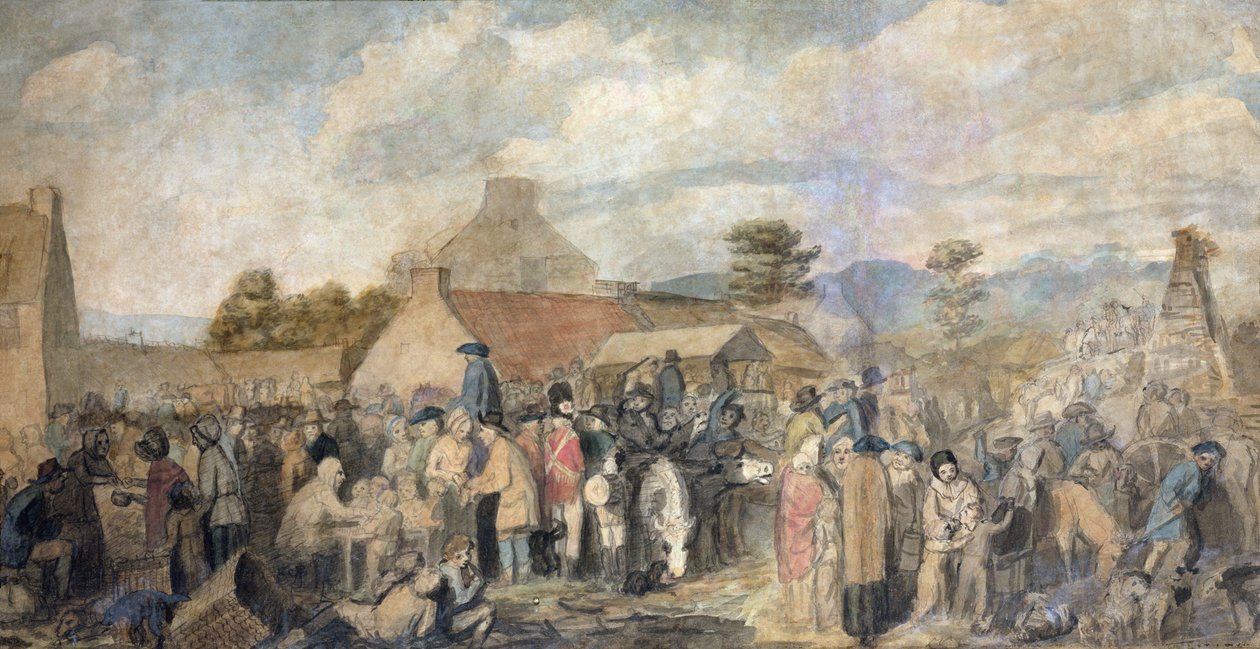 Feira de Pitlessie, 1804 de David Wilkie