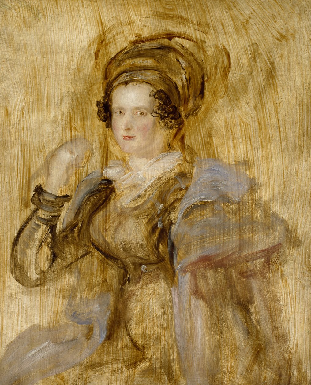 Retrato, de, maria, senhora, chalcott, 19o século de David Wilkie