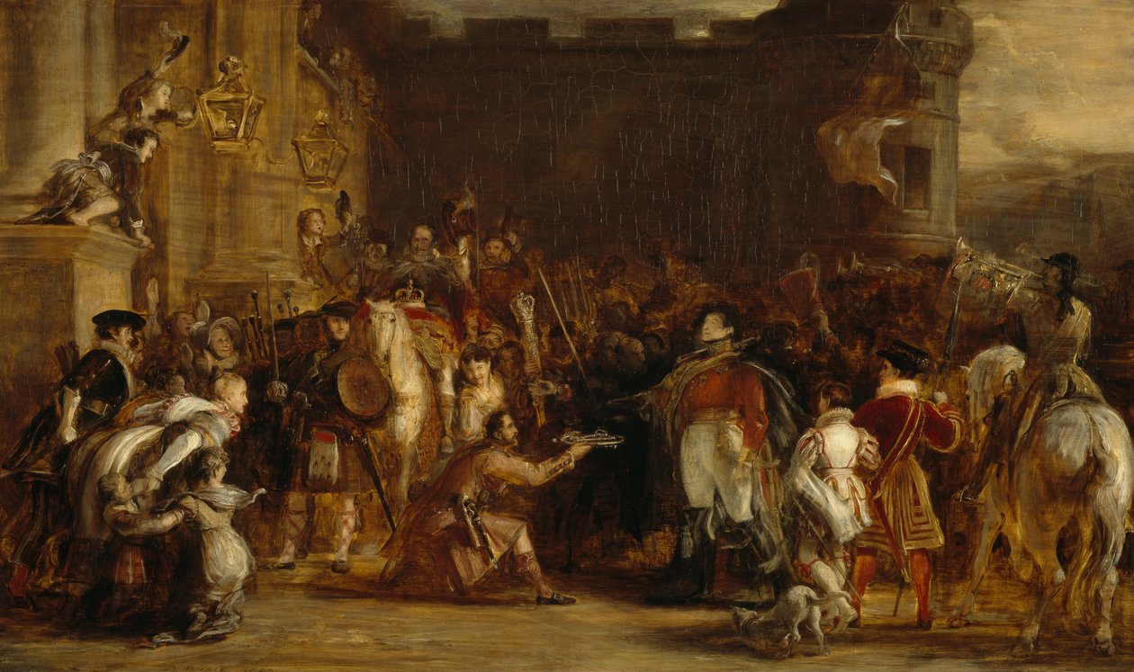 A entrada de George IV no Palácio de Holyroodhouse de David Wilkie