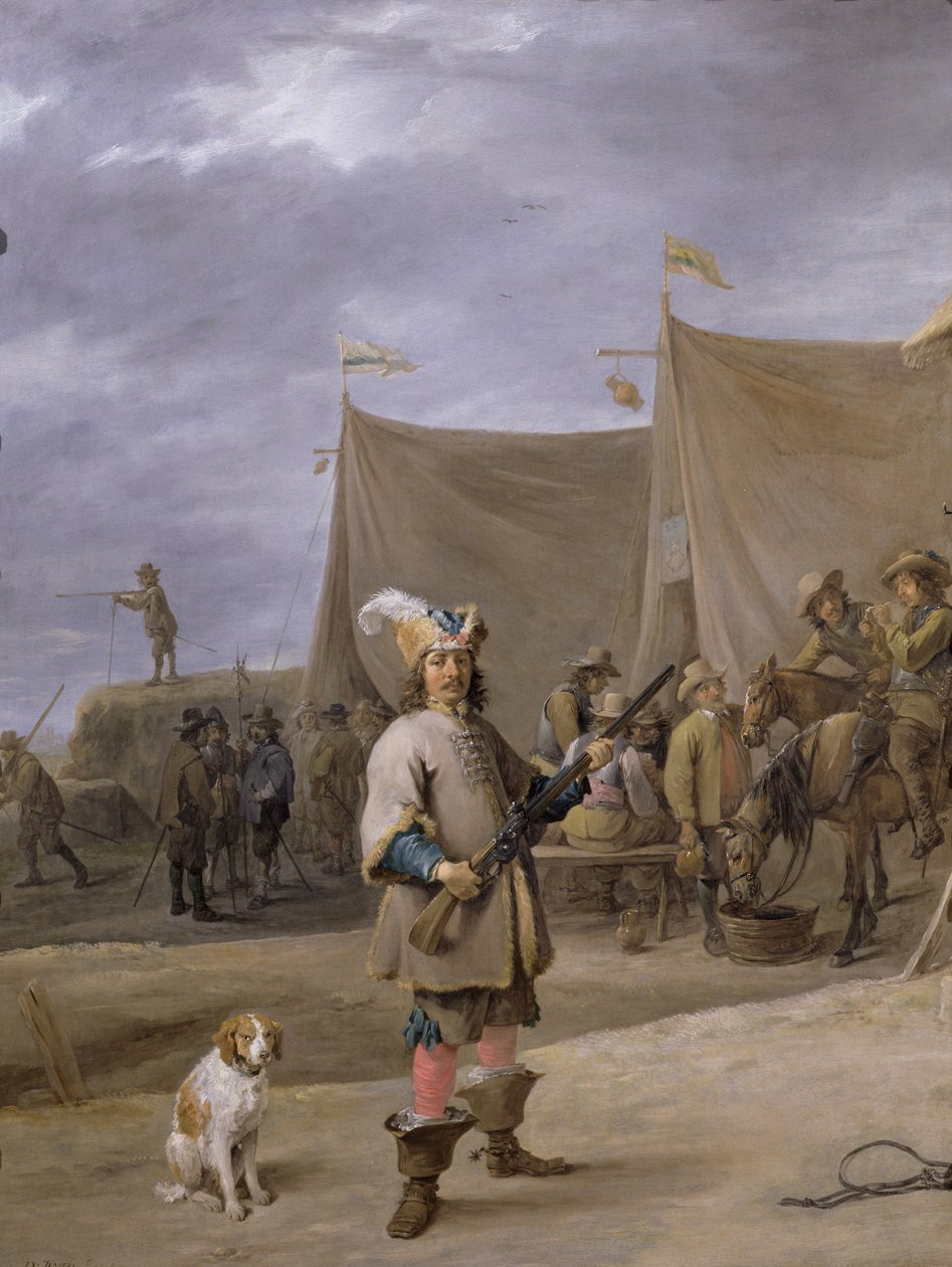 Soldado, 1640 de David Teniers the Elder