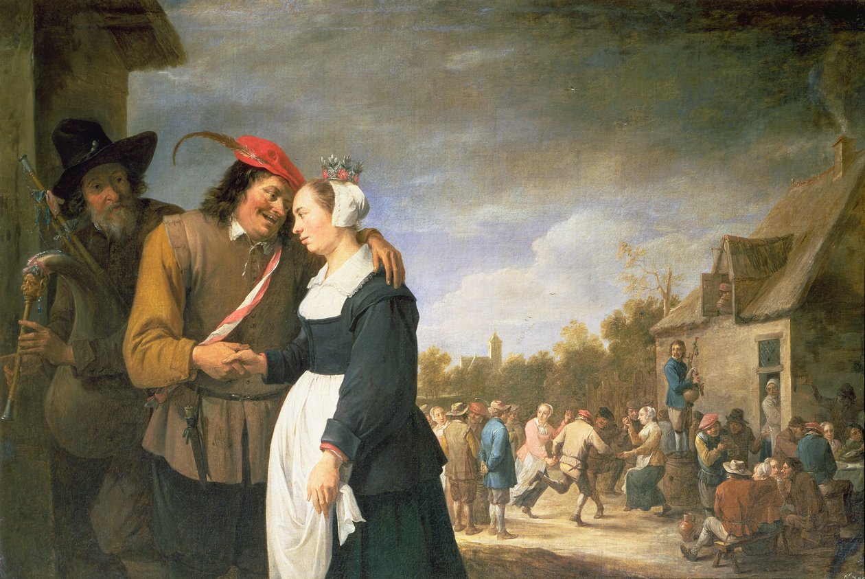 Um casamento de camponês, 1648 de David Teniers the Younger