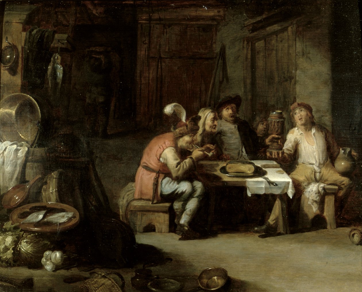 Interior de uma Alehouse, c.1630s de David Teniers the Younger