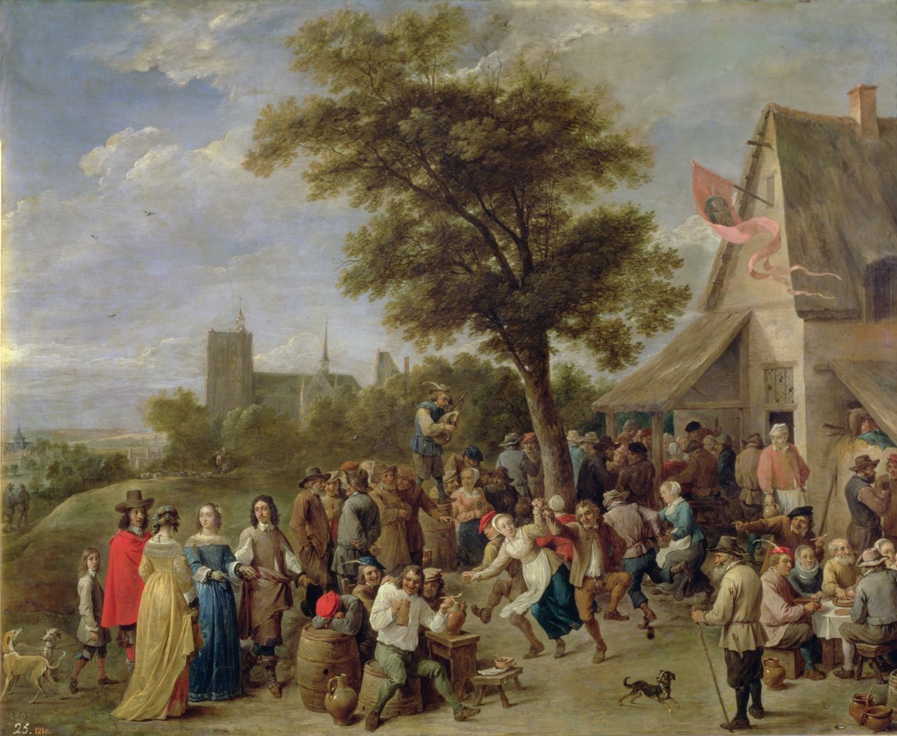 Camponeses Merry-Fazendo, c.1650 de David Teniers the Younger