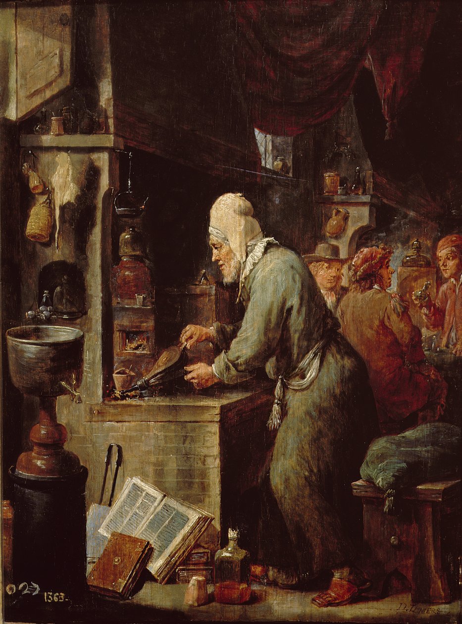 O Alquimista de David Teniers the Younger
