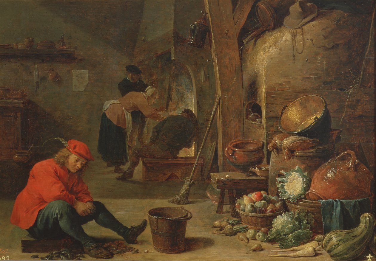 A cozinha de David Teniers the Younger