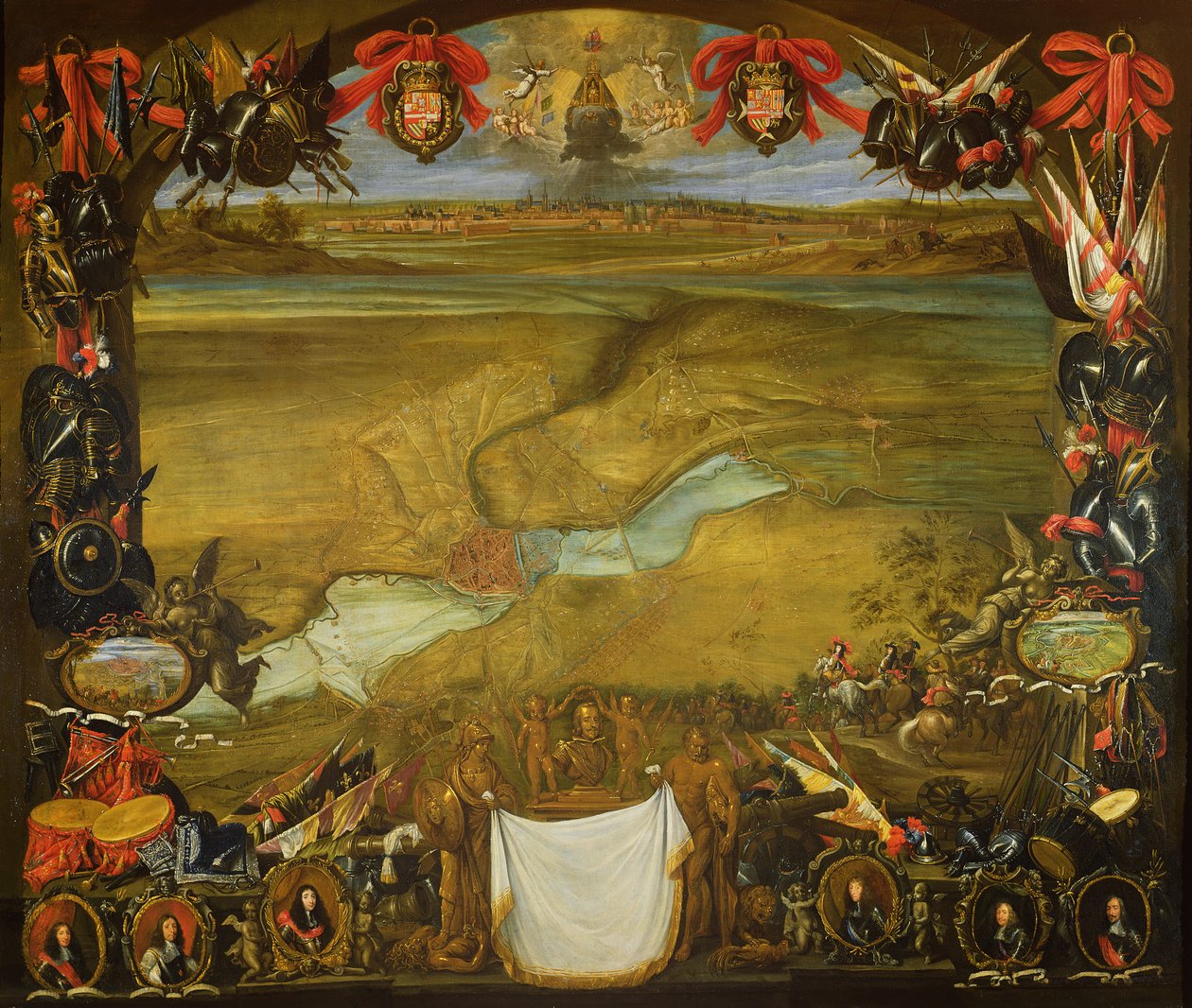 A cidade de Valenciennes, sitiada pelos franceses, é resgatada por Don Juan da Áustria, 16 de setembro de 1656 de David Teniers the Younger