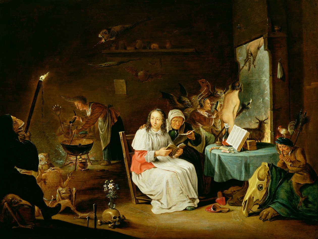 Bruxas se preparando para o Sabá de David Teniers the Younger
