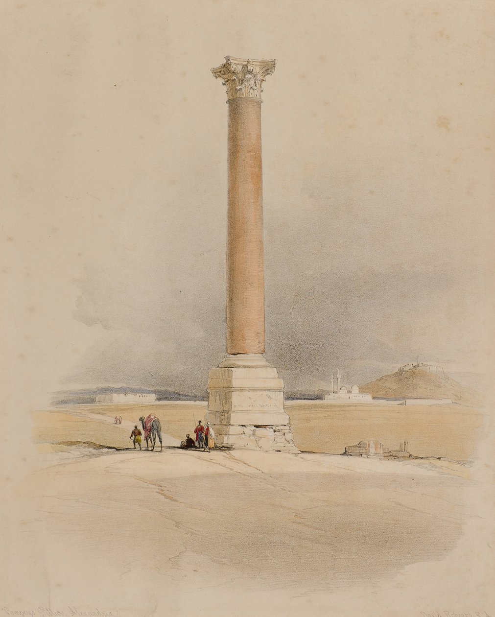 Pilar de Pompeu, Alexandria de David (after) Roberts