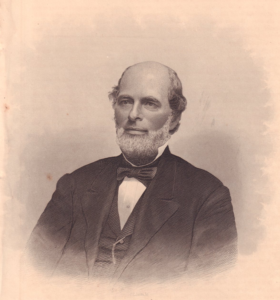 Retrato do político americano George T Cobb (1813-1870), gravado por FE Jones do Repositório das Mulheres, Estados Unidos da América, por volta de 1870 de John Ward Dunsmore
