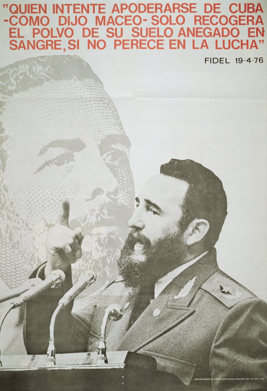 Cartaz com Fidel Castro de John Ward Dunsmore