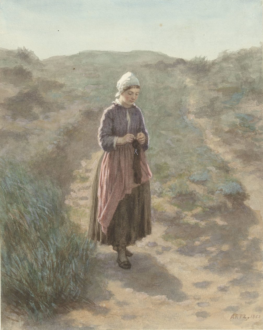 Nas dunas de Zandvoort de David Adolph Constant Artz