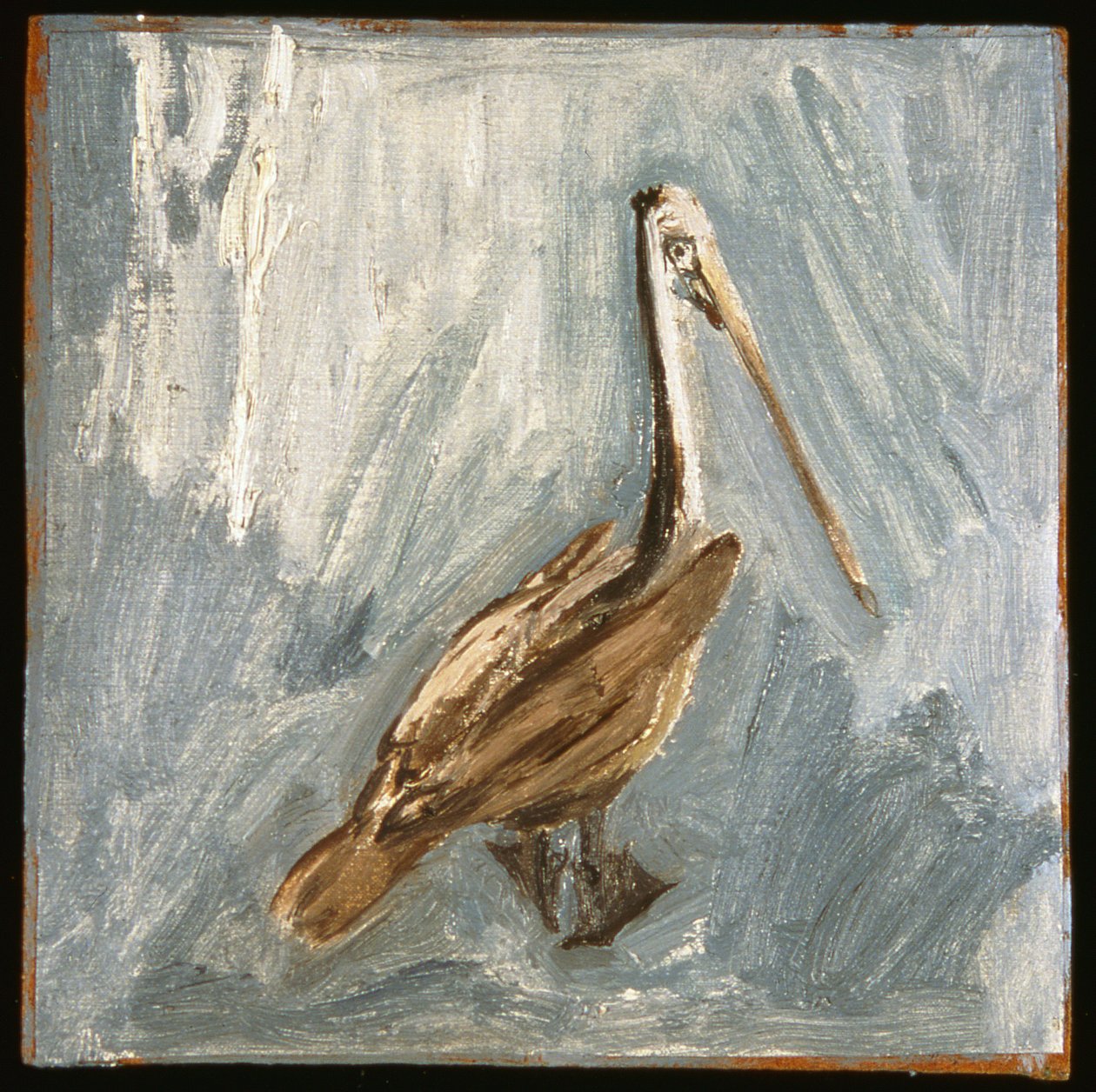 Pelicano (óleo sobre tela a bordo) de David Alan Redpath Michie