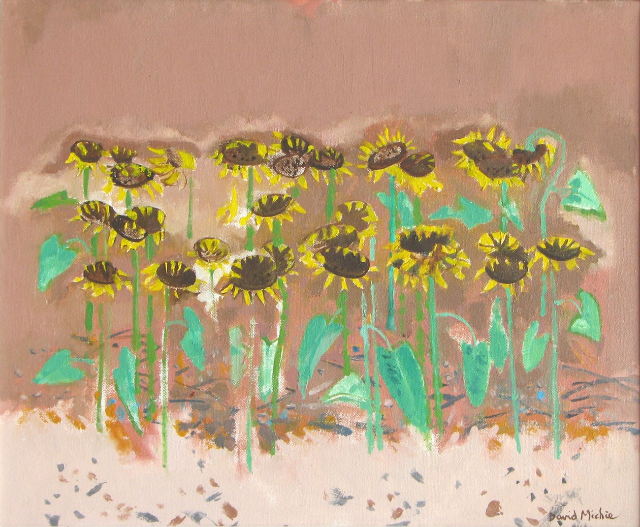 Girassóis (óleo sobre tela) de David Alan Redpath Michie