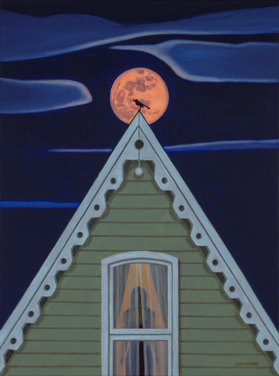 Pássaro noturno, 2024 (óleo sobre tela) de David Arsenault