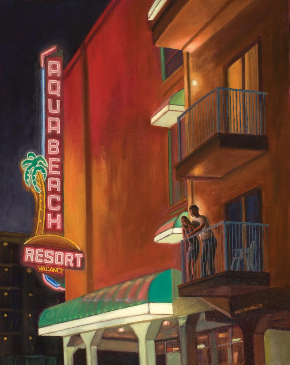 Noites de Wildwood, 2011 (óleo sobre tela) de David Arsenault