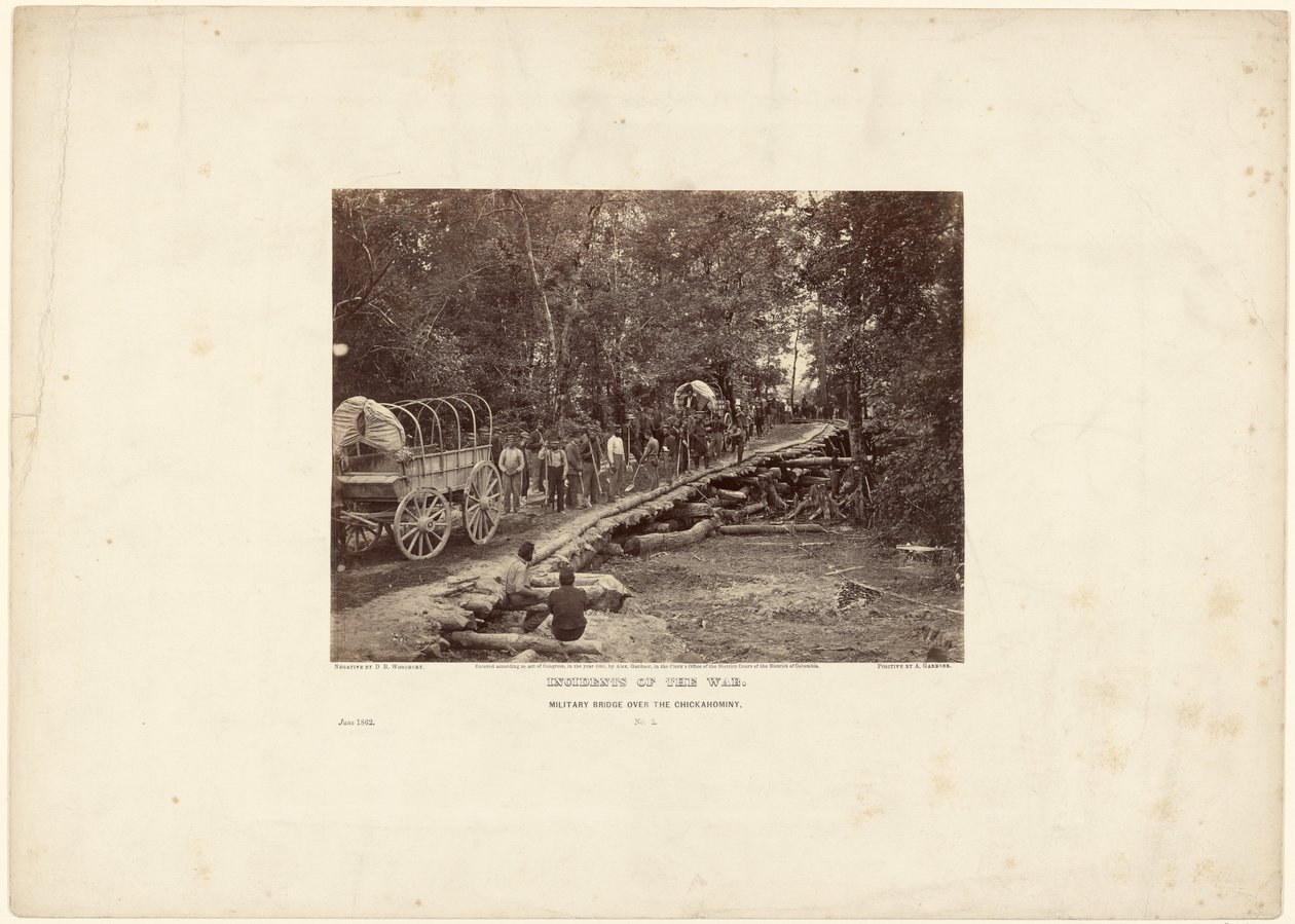 Ponte militar sobre o Chickahominy de David B. Woodbury