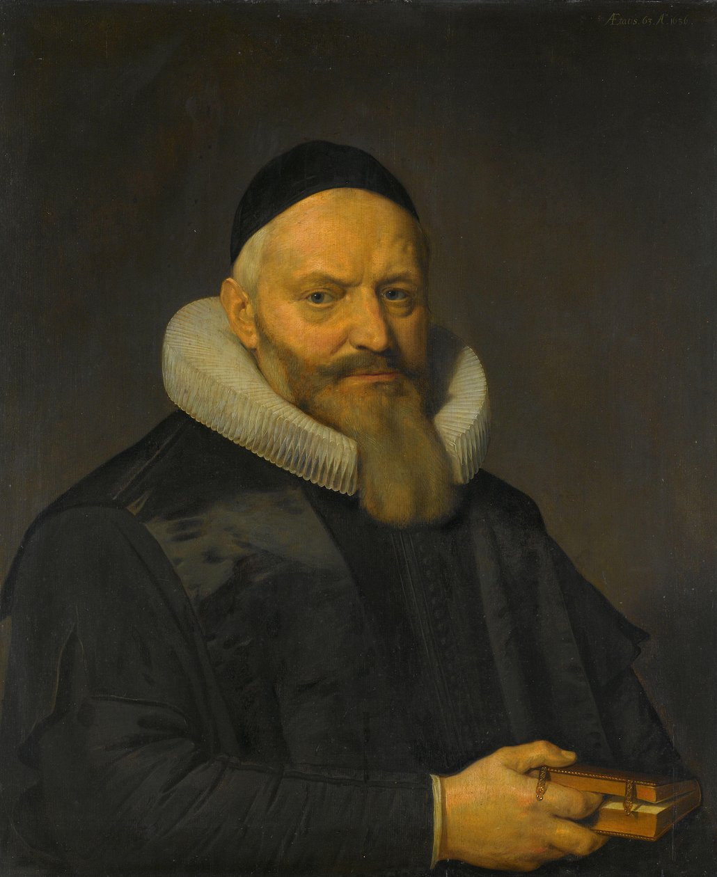 Retrato de Anthony de Wale (1573-1639). Professor de Teologia na Universidade de Leiden de David Bailly