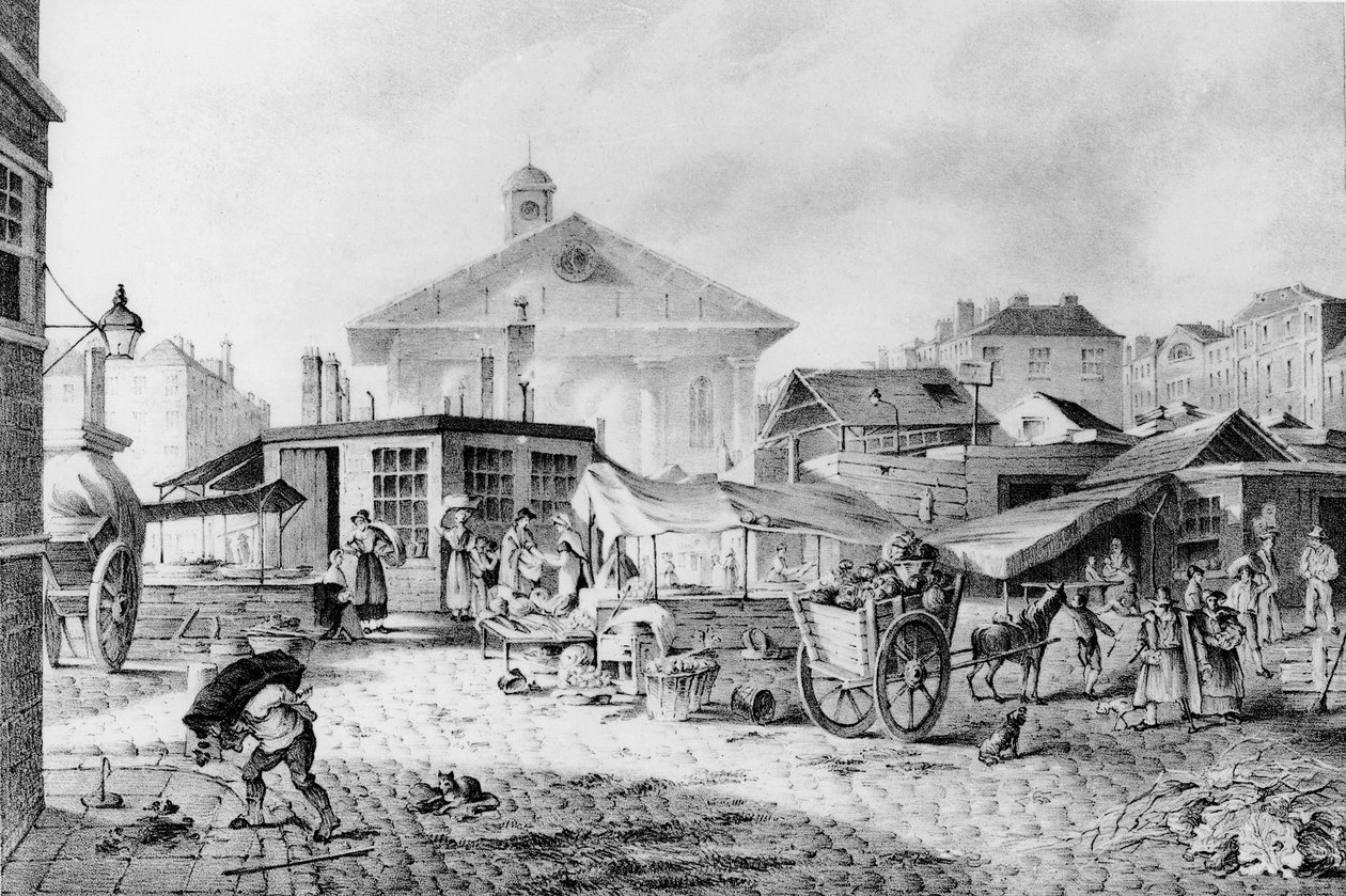 Mercado de Covent Garden, 1824 de David Barber