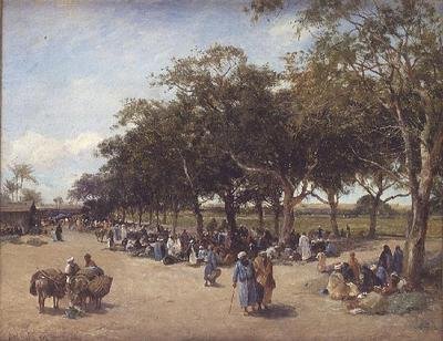 Ao lado da rodovia para as Pirâmides, Cairo de David Bates