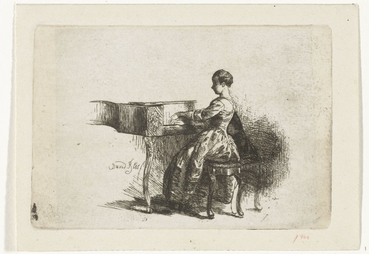 Rapariga ao piano de David Bles