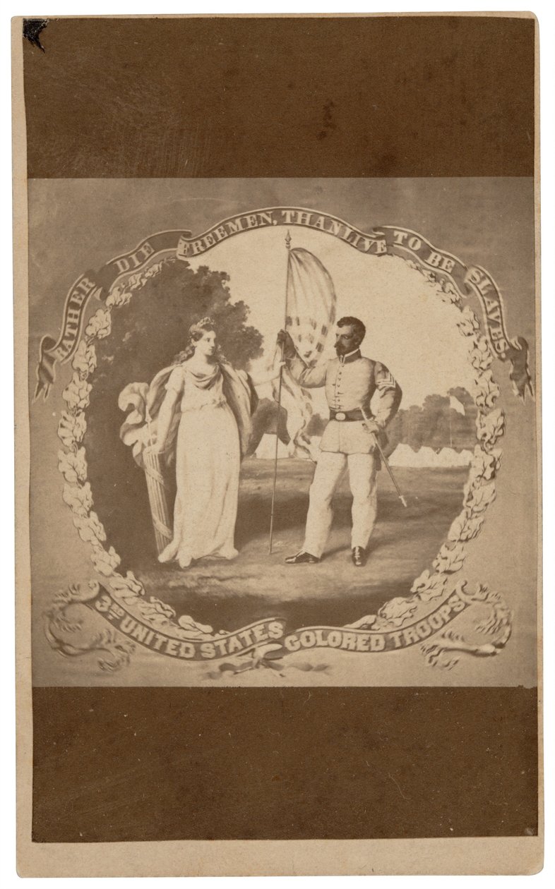 "Antes morrer livres, do que viver para ser escravos",c. 1864 (impressão) de David Bustill Bowser