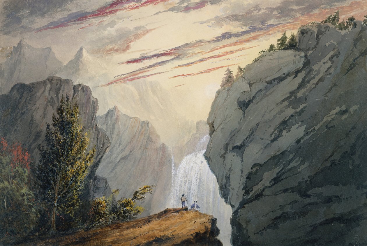 Na cachoeira, ca. 1850 de David Claypoole Johnston