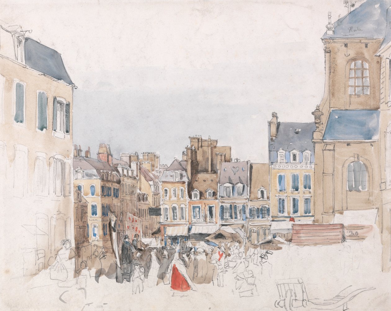 Um mercado francês de David Cox