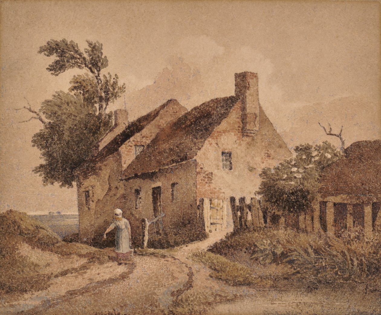 Uma casa de campo à beira da estrada de David Cox