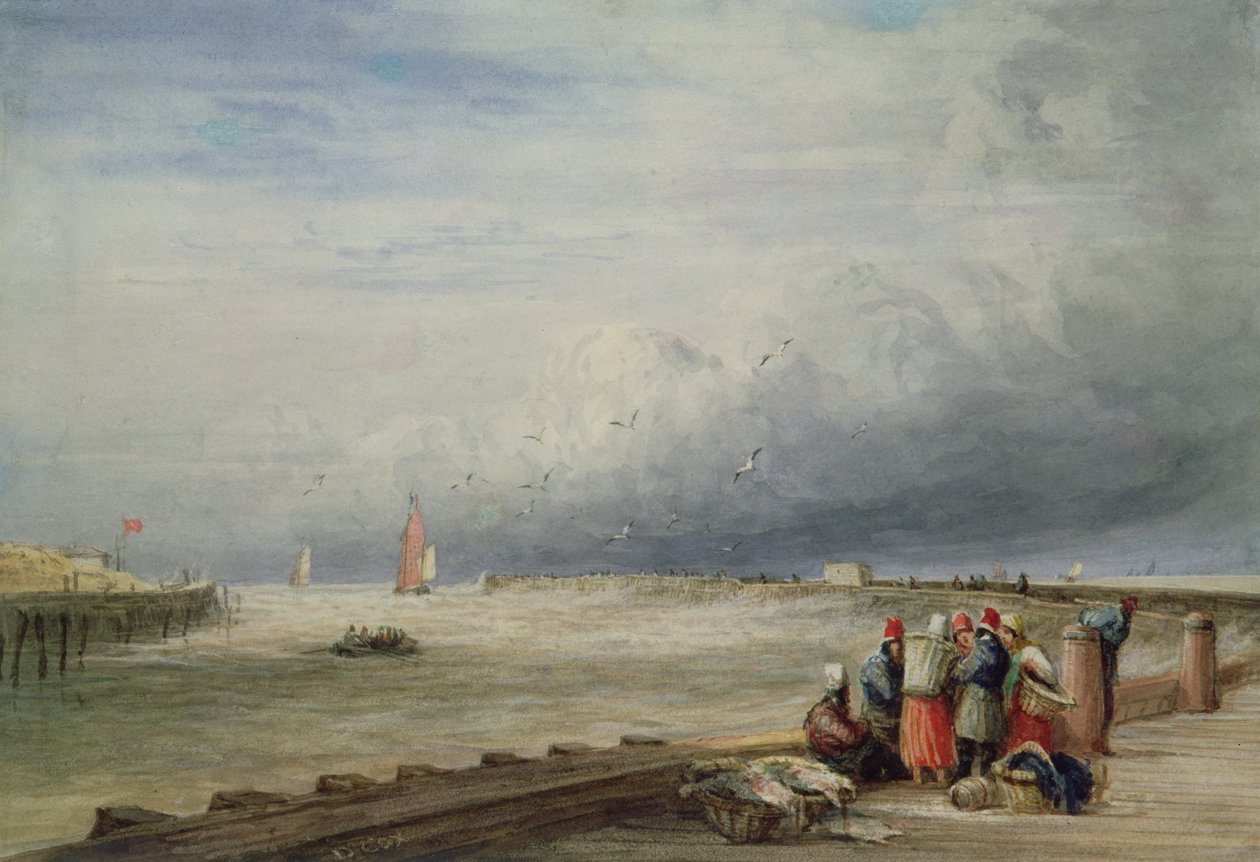 Calais Pier (wc) de David Cox