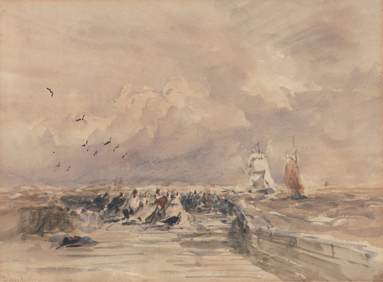 Dieppe Pier, Brisa Rígida de David Cox