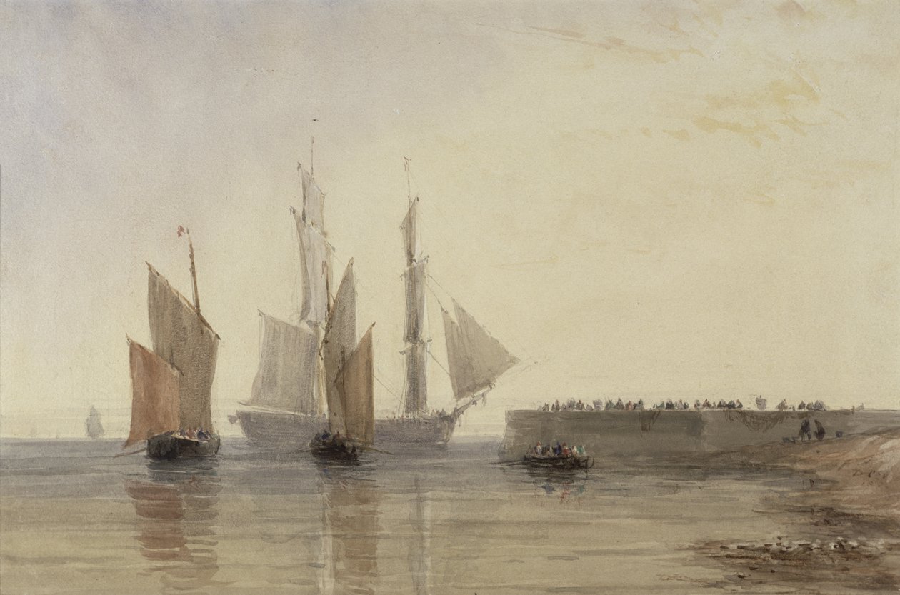 Entrada para o porto de Calais de David Cox