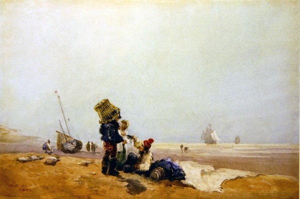 Pescadores na costa de David Cox