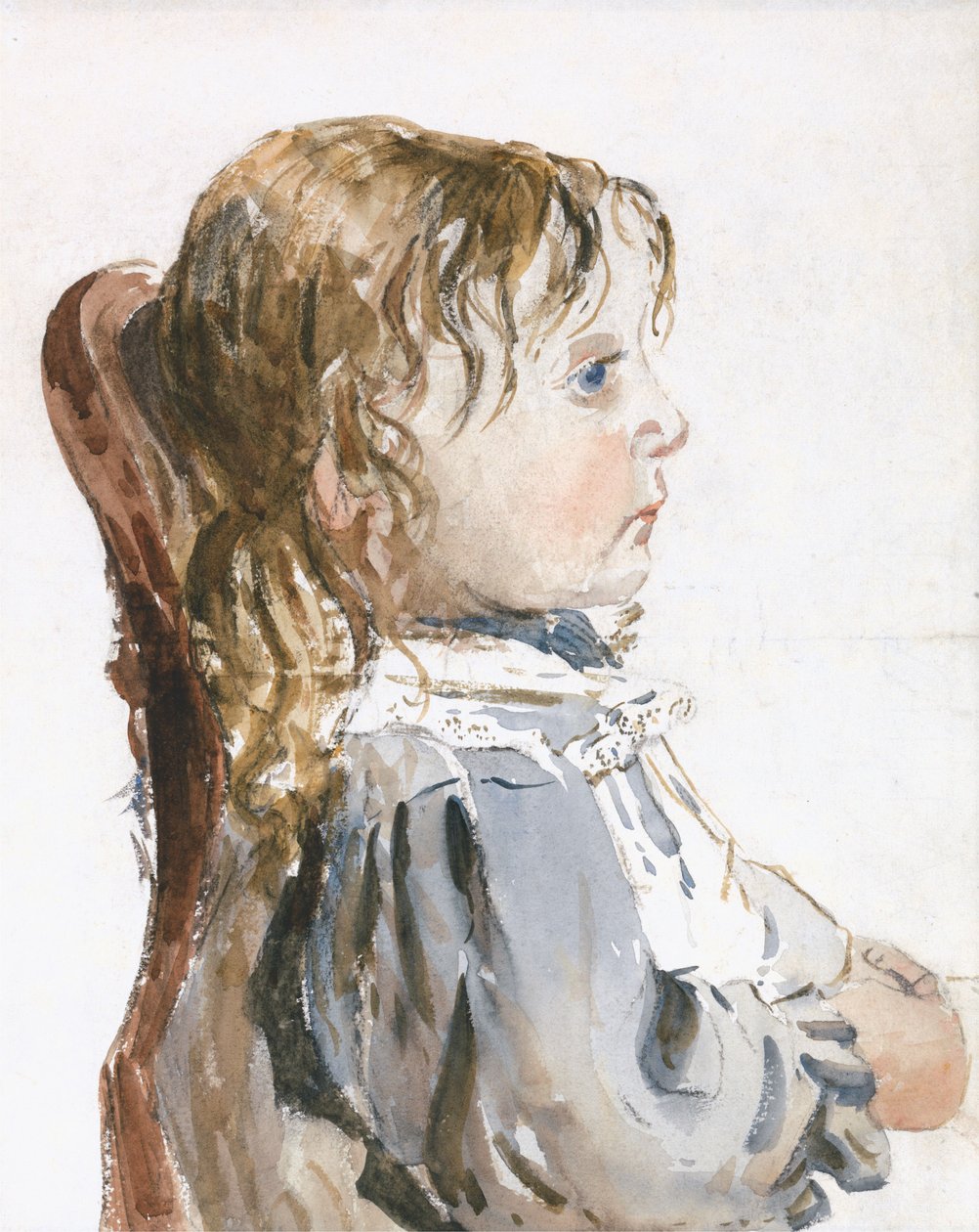 Menina com um avental de David Cox