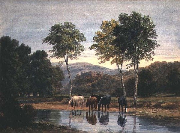 Castelo Goodrich (aguarela sobre papel) de David Cox