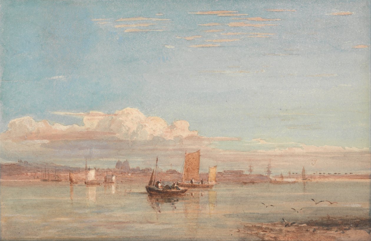 Hospital de Greenwich a partir de Woolwich Reach de David Cox