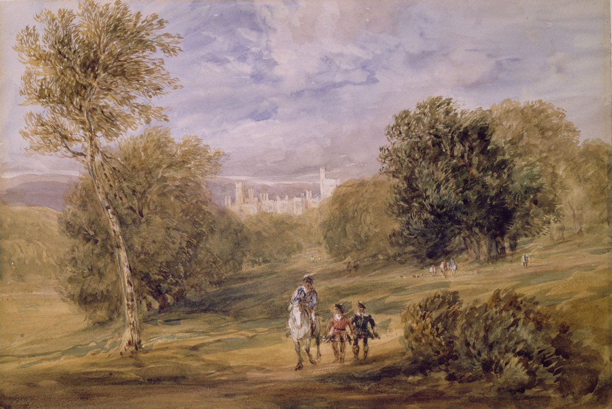 Haddon Hall do parque, 1831 de David Cox