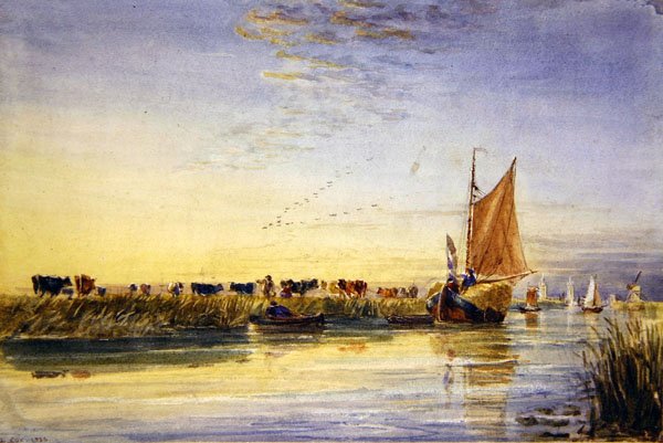 Barcaças de Feno sobre o Escalda de David Cox