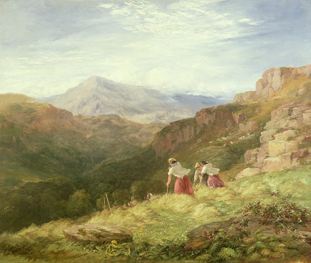 Fenação, Snowdon, 1847 de David Cox