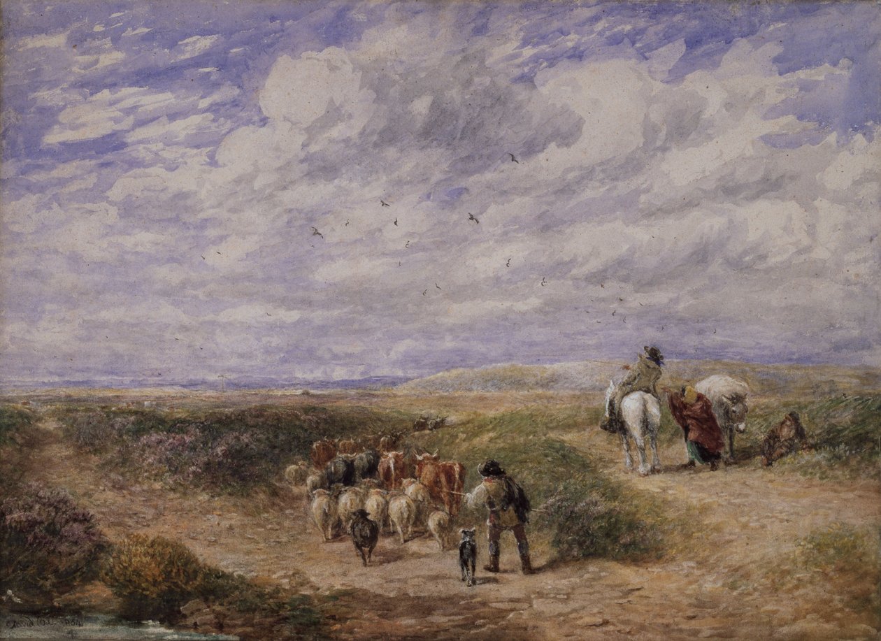 Mantenha a estrada esquerda, 1854 de David Cox