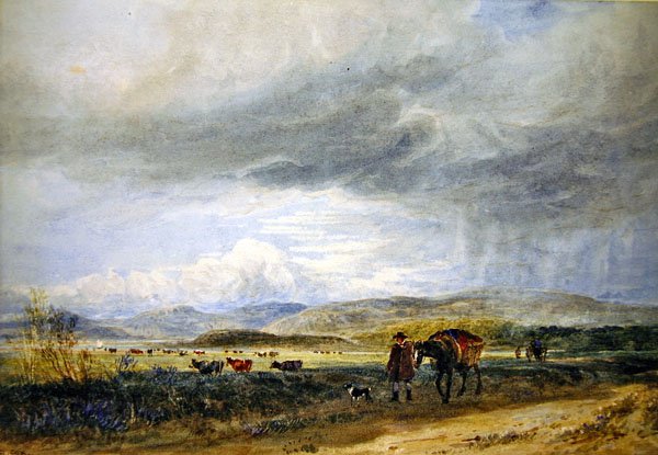 Llugwy Meadows (aguarela sobre papel) de David Cox