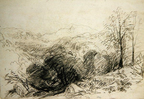 Moel Siabod (giz sobre papel) de David Cox