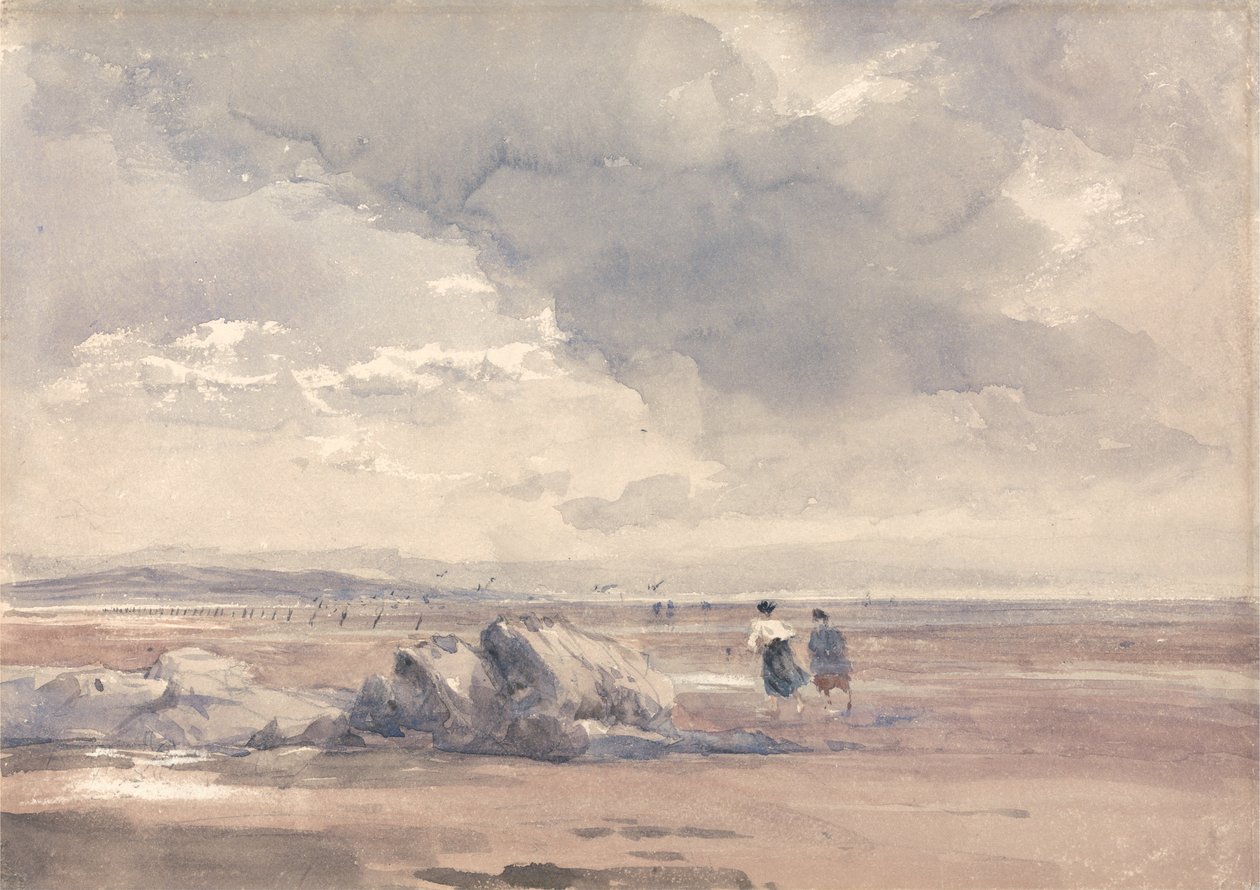 Nas areias de Lancaster, na maré baixa de David Cox