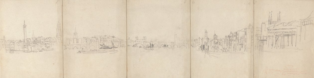 Panorama da Ponte Velha de Londres de David Cox